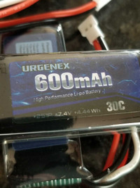 2 x 7.4v LIPO batteries. New