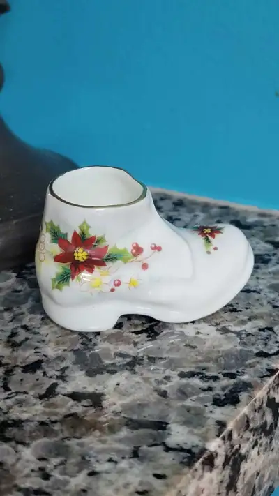 Royal Albert Poinsettia Boot Trinket Dish, View more