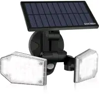 SOLAR DOUBLE HEADED Wall Motion Security Light