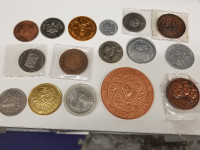 Lot of 16 Tokens as photographed