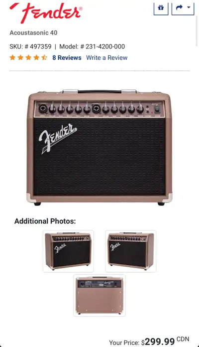 FENDER ACOUSTASONIC , View more