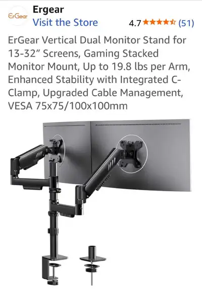 Dual Monitor Stand BNIB, View more
