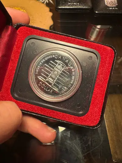 1977 Canada Throne of the Senate Silver Dollar, View more