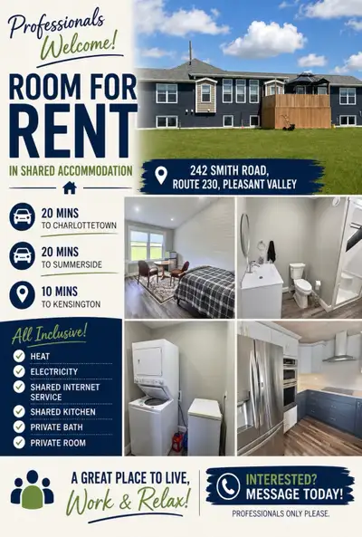 Professional Room Rental – Shared Accommodation 242 Smith Road (Route 230), Pleasant Valley Seeking...