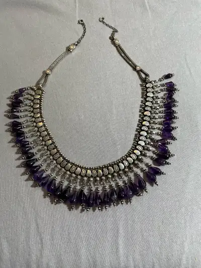 Silver collie and amethysts. , View more