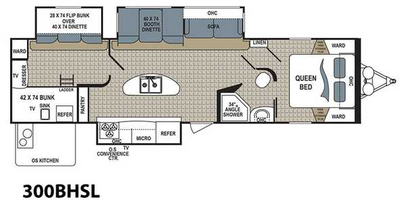 2017 Dutchmen Kodiak 300BHSL •Private Master Bedroom with queen bed and under-bed storage •Central L...
