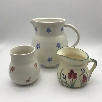 Pine Ridge Studio Pottery Pitcher, Small Vase & Creamer $10-$20, View more