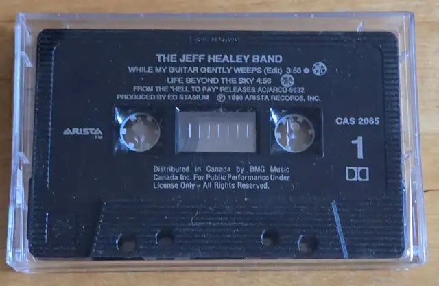 The Jeff Healey Band Cassette Single in Arts & Collectibles in Markham / York Region - Image 2