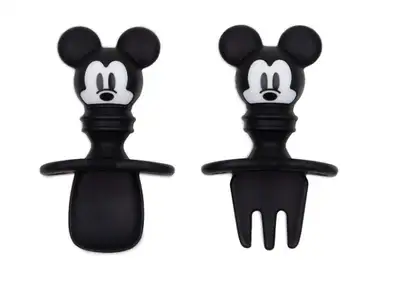 Bumkins Disney Silicone Chewtensils, Fork & Spoon Set Stk# 9315, View more
