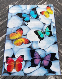 Barbara's Butterflies - machine-made rug