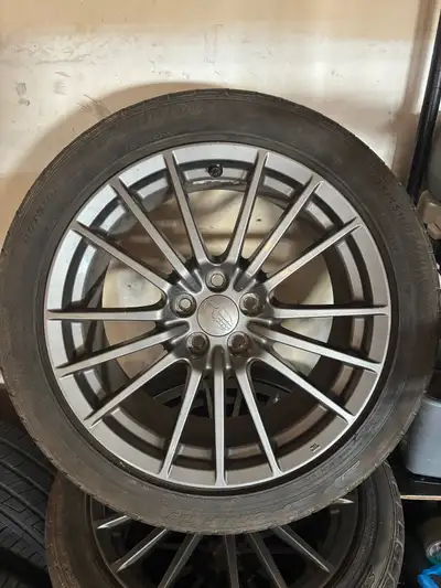 OEM subaru wrx 17” rims 2013 ZERO CURB RASH Super clean all 4 5x100 bolt pattern Fits many newer Sub...