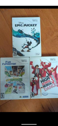 Wii Games: Mickey, Deca Sports, High School Musical