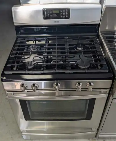 30" Kenmore Gas Stove – Stainless Steel – 1 Year Warranty, View more