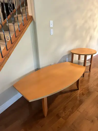 Matching Coffee Table  and side table with glass lower section , View more