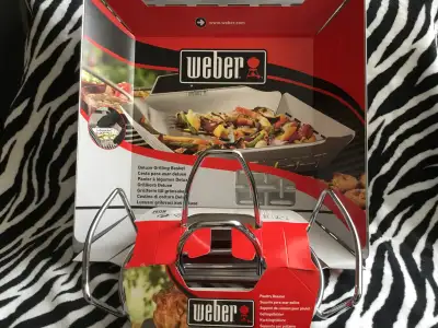 WEBER GRILLING BASKET & POULTRY ROASTER (last set I have left), View more