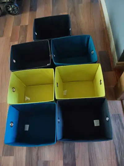 7  Bacs de rangement en tissus avec poignées, View more