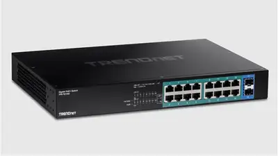 TRENDnet TPE-TG182 16-Port PoE+ Switch 240W — New (Photo only), View more