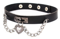 Chain Heart Unisex Punk Gothic Black Collar