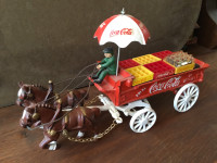 Cast Iron Coca Cola Horse Drawn Wagon $150