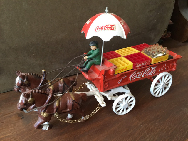 Cast Iron Coca Cola Horse Drawn Wagon $150 in Arts & Collectibles in Trenton