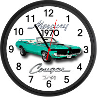 1970 Mercury Cougar (Grabber Green) Custom Wall Clock
