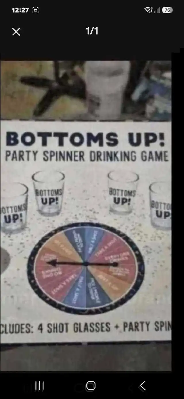 Bottoms Up Party Spinner Drinking Game