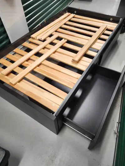 $100 - Twin Sized Captain's Bed (Frame, Boxspring, and Mattress), View more