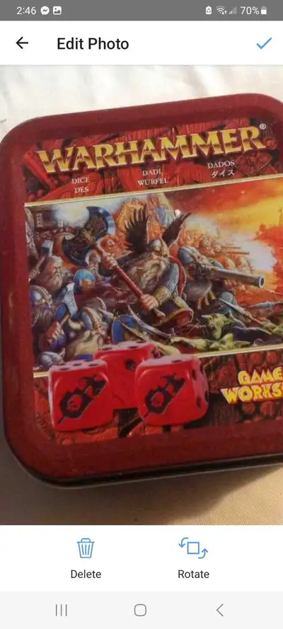 warhammer game dice in tin, View more