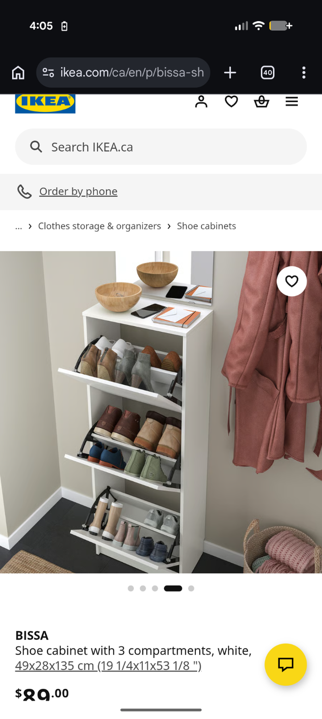Brand New Ikea BISSA shoe Cabinet - Unused in Bookcases & Shelving Units in City of Toronto - Image 5