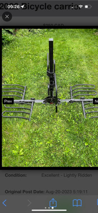 Bicycle carrier/rack
