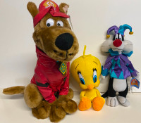 Vintage Scooby-Doo, Tweety, Sylvester Plush Toys (collectibles)