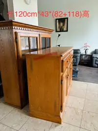 Solidwood hutches and display Cabinet for sale $30
