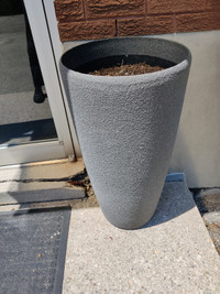 Pair of Modern Conic Charcoal Planters