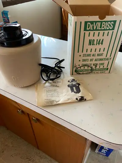 Vintage DeVilbiss No.144 Vaporizer-Humidifier in Original Box, View more