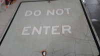 23.75 inch sq do not enter sign