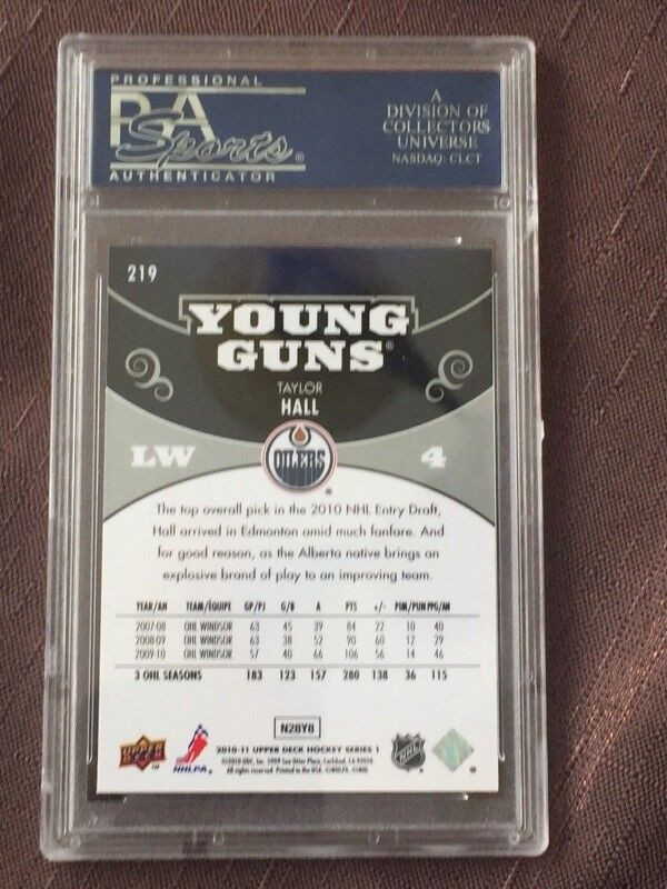TAYLOR HALL - 10-11 Young Guns ROOKIE -UNGRADED+BGS 9.5,PSA 9,10 in Arts & Collectibles in City of Halifax - Image 3