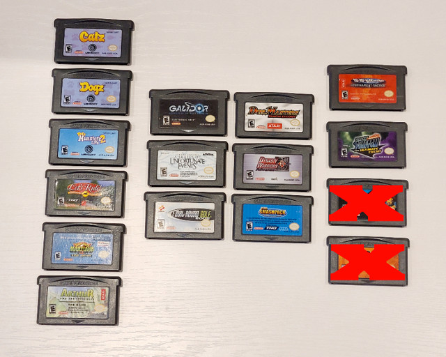 Jeux Gameboy Advance et Nintendo DS Lite, Testés et Fonctionnels dans Nintendo DS  à Sherbrooke