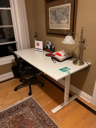 IKEA sit / stand desk, View more
