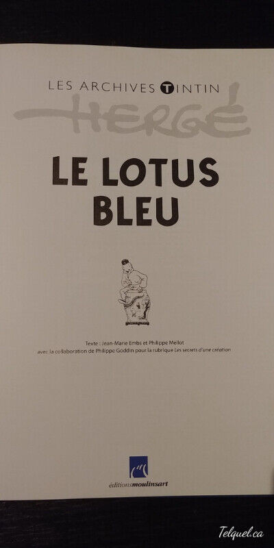 Le Lotus Bleu de Casterman/Hergé dans Art et objets de collection  à Longueuil/Rive Sud - Image 2
