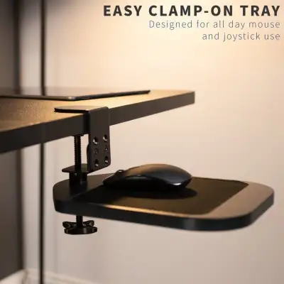 Clamp-On Mouse Pad with Wrist Support, View more