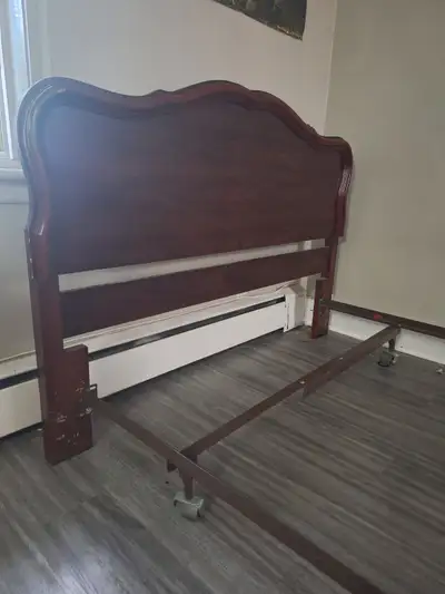 Headboard and Bed Frame, Adjustable Size: Double/Full to Queen, View more
