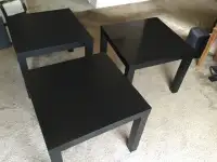 IKEA black coffee/end tables