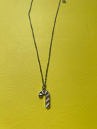 Candy cane charm necklace 
