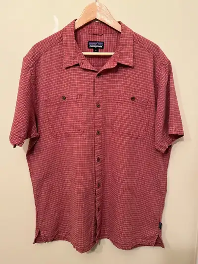 Patagonia Men's Cotton Shirt XL Red Check Pattern Short Sleeve, View more