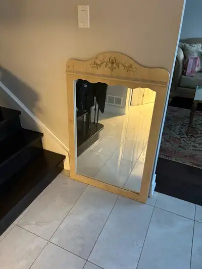 mirror with wooden fram, View more
