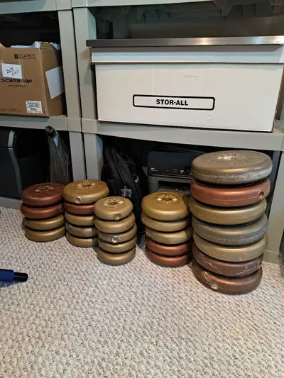 $1/Pound One Inch Barbell Weights, View more