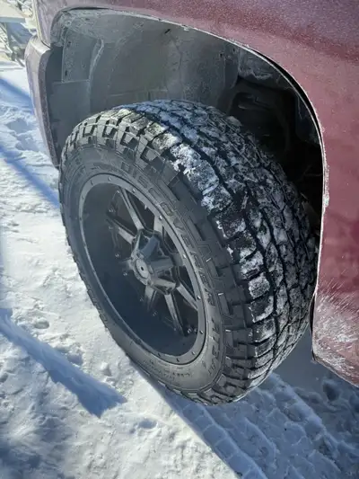 Cooper at3 275 60 20 on 20 inch wheels will fit silverado sierra toyota might trade for other wheels