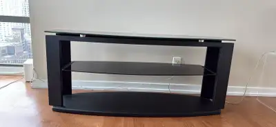 Modern Glass and Black Media Console, View more