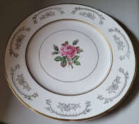 Vintage Rideau Pottery Canada "Briar Rose" 22 K Gold 11" Platter