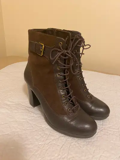 Women’s “Geox” Leather Laced Low Cut Boots - $60, View more